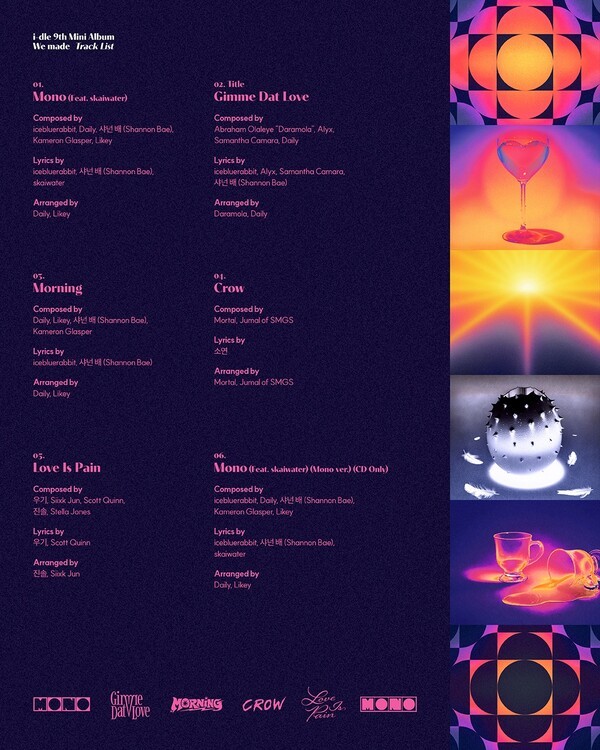(G)I-DLE unveil 'We Made' tracklist featuring title track 'Gimme Dat Love' and member contributions