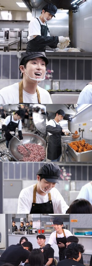 <b>이찬원</b>, 선배의 품격…250인분 요리+현금 용돈까지 '풀코스 감동'('편스...